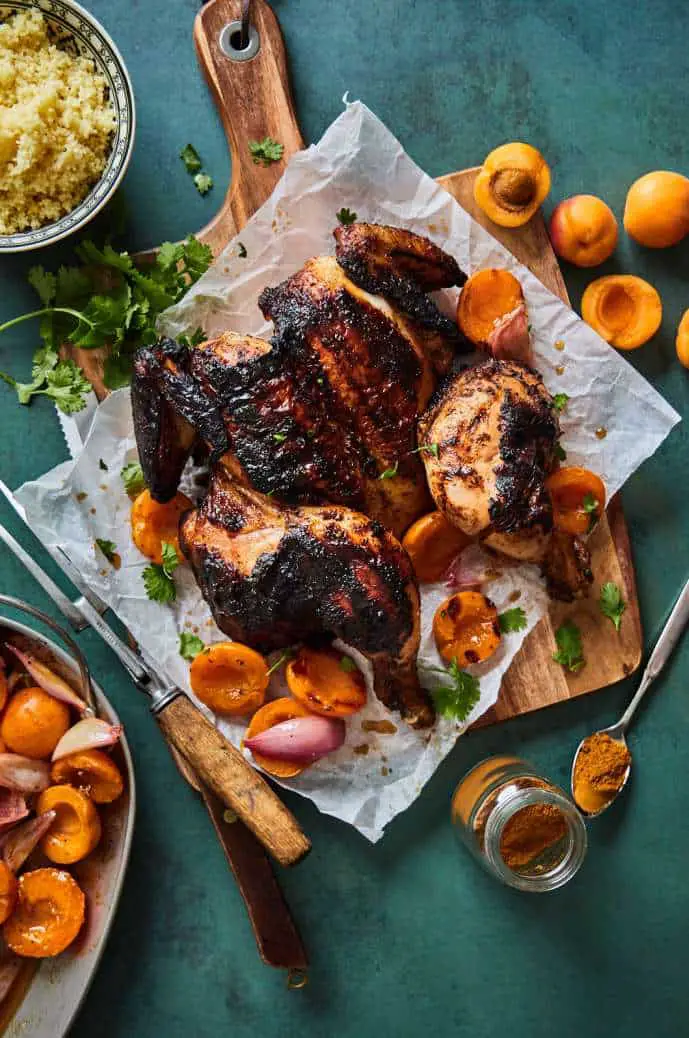 Moroccan Grilled Chicken With Apricots