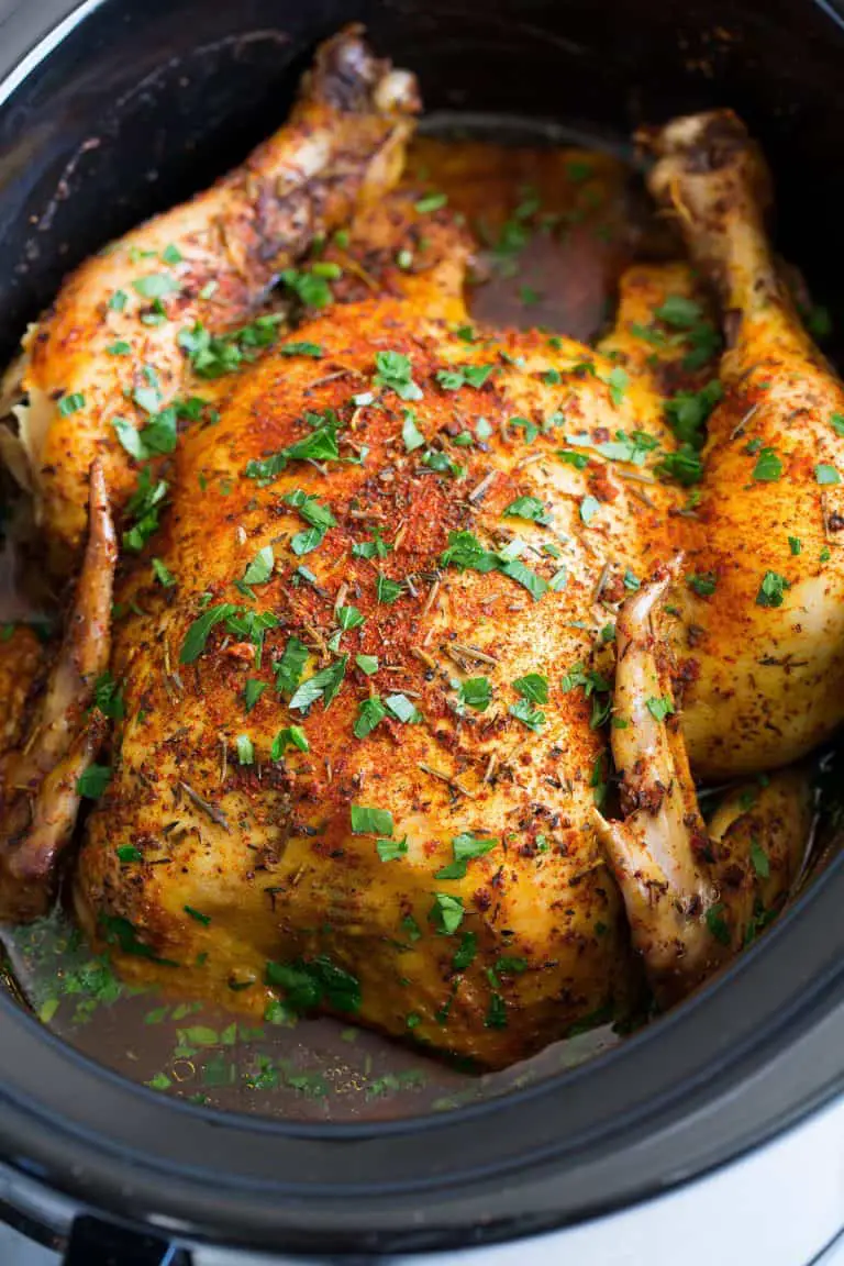Slow Cooker Whole Rotisserie Chicken
