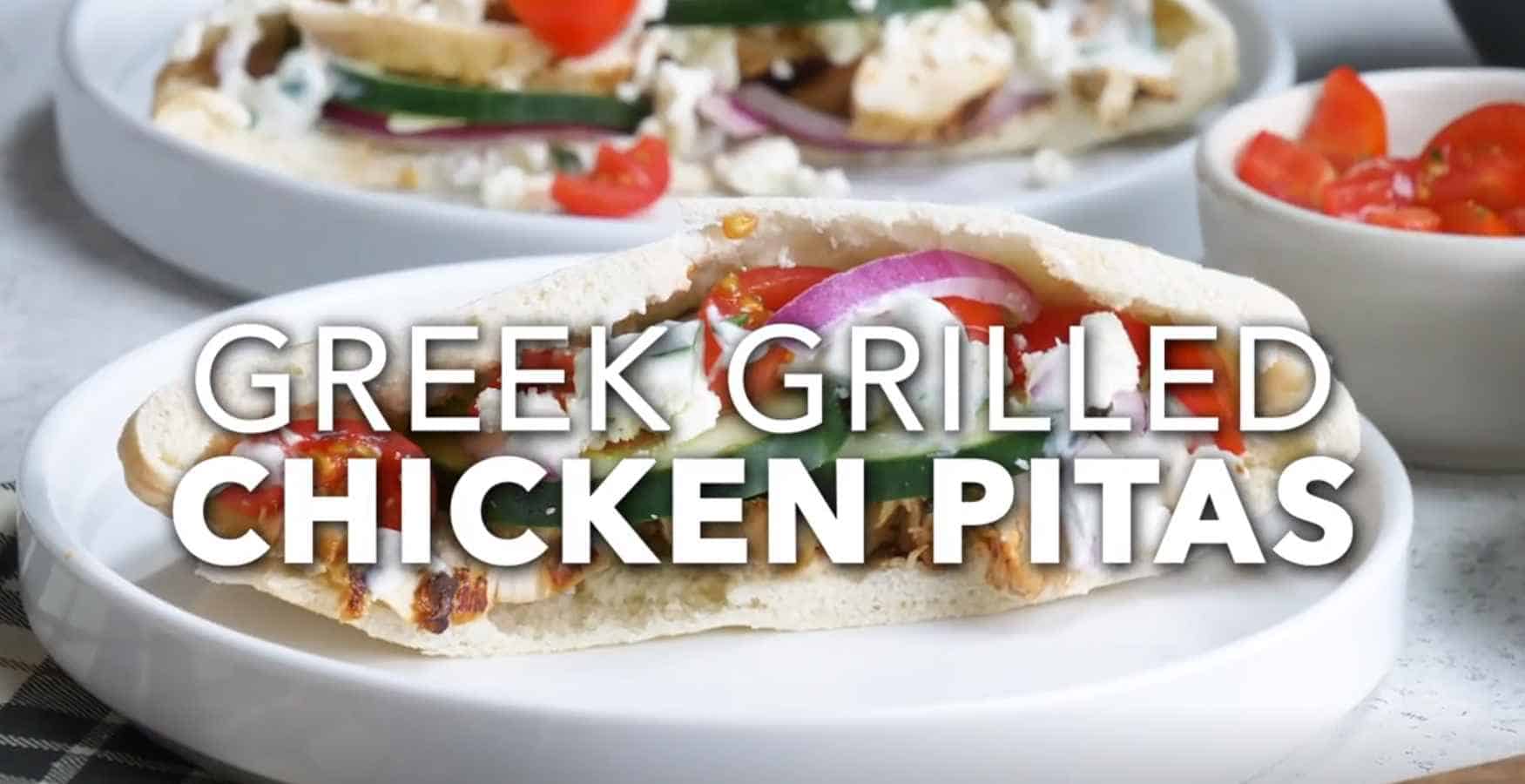 Greek Grilled Chicken Pitas