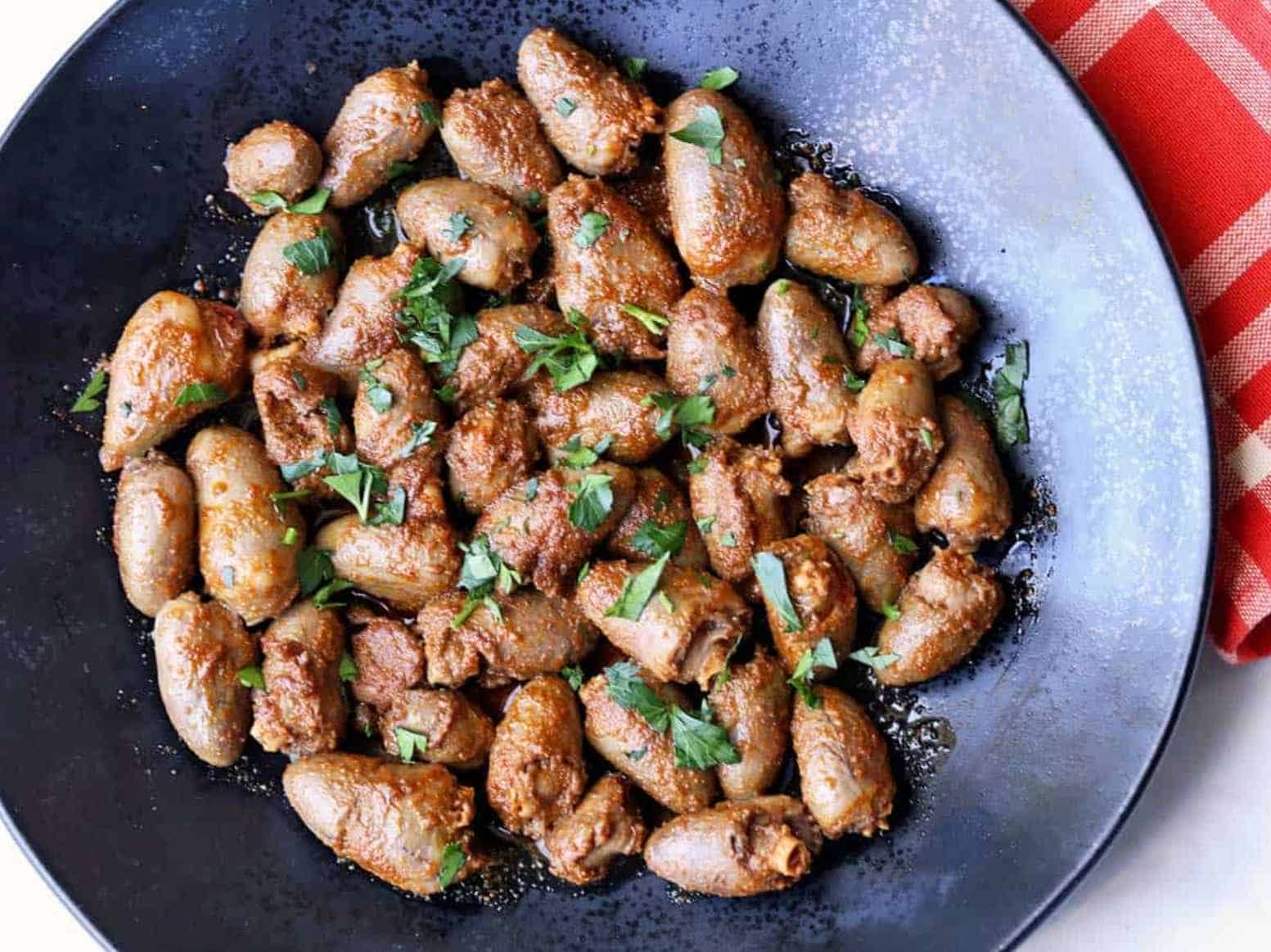 Pan-Fried Chicken Hearts