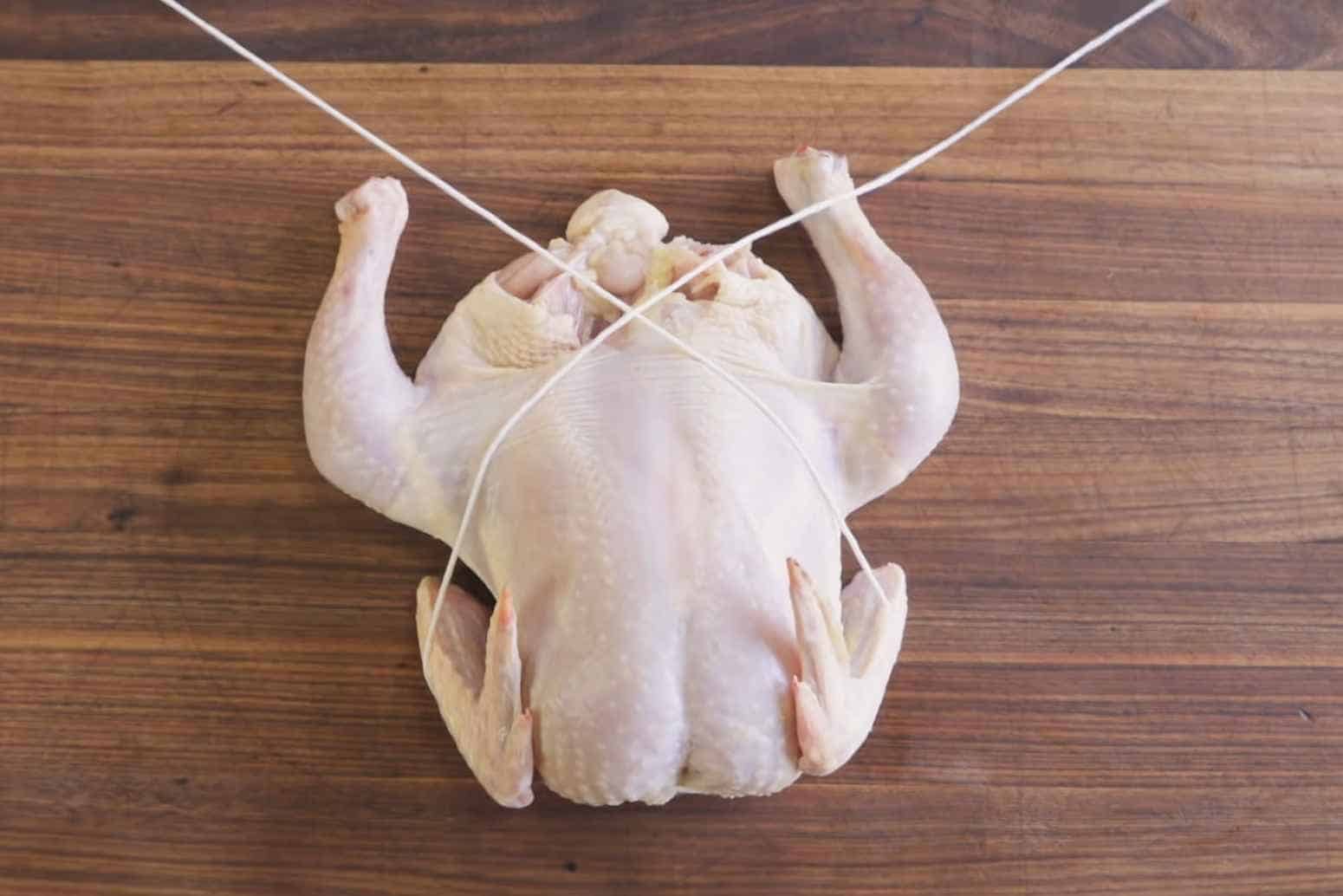 Run the String Under the Chicken