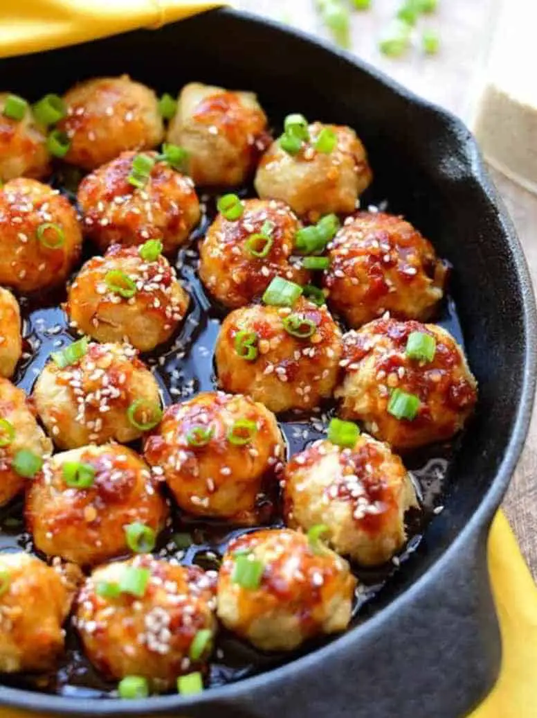 Kung Pao Baked Chicken Meatballs