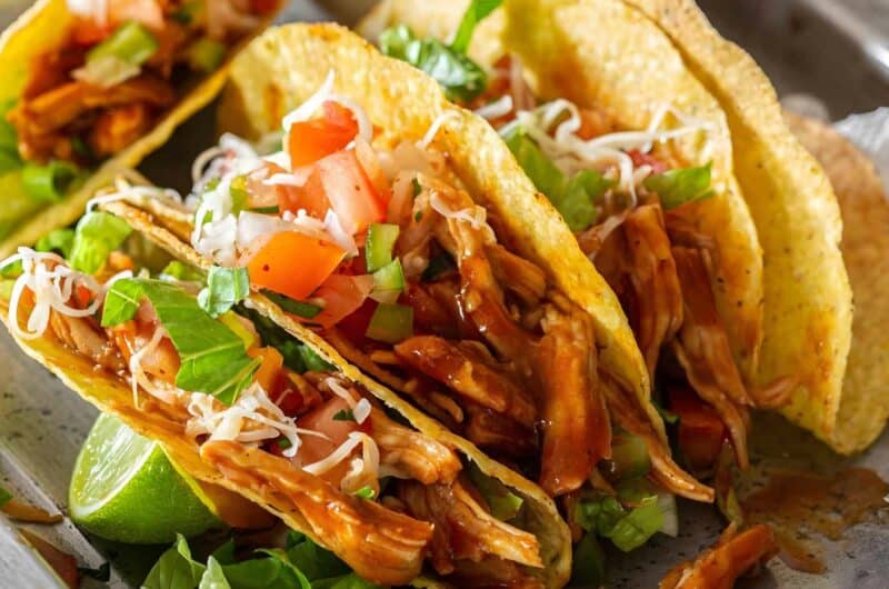 Shredded Chicken Tacos Recipe — 4 Easy Steps Get that Taco Fix!
