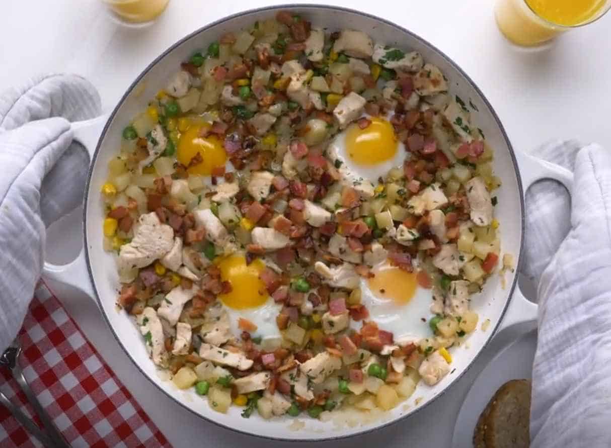Chicken and egg hash