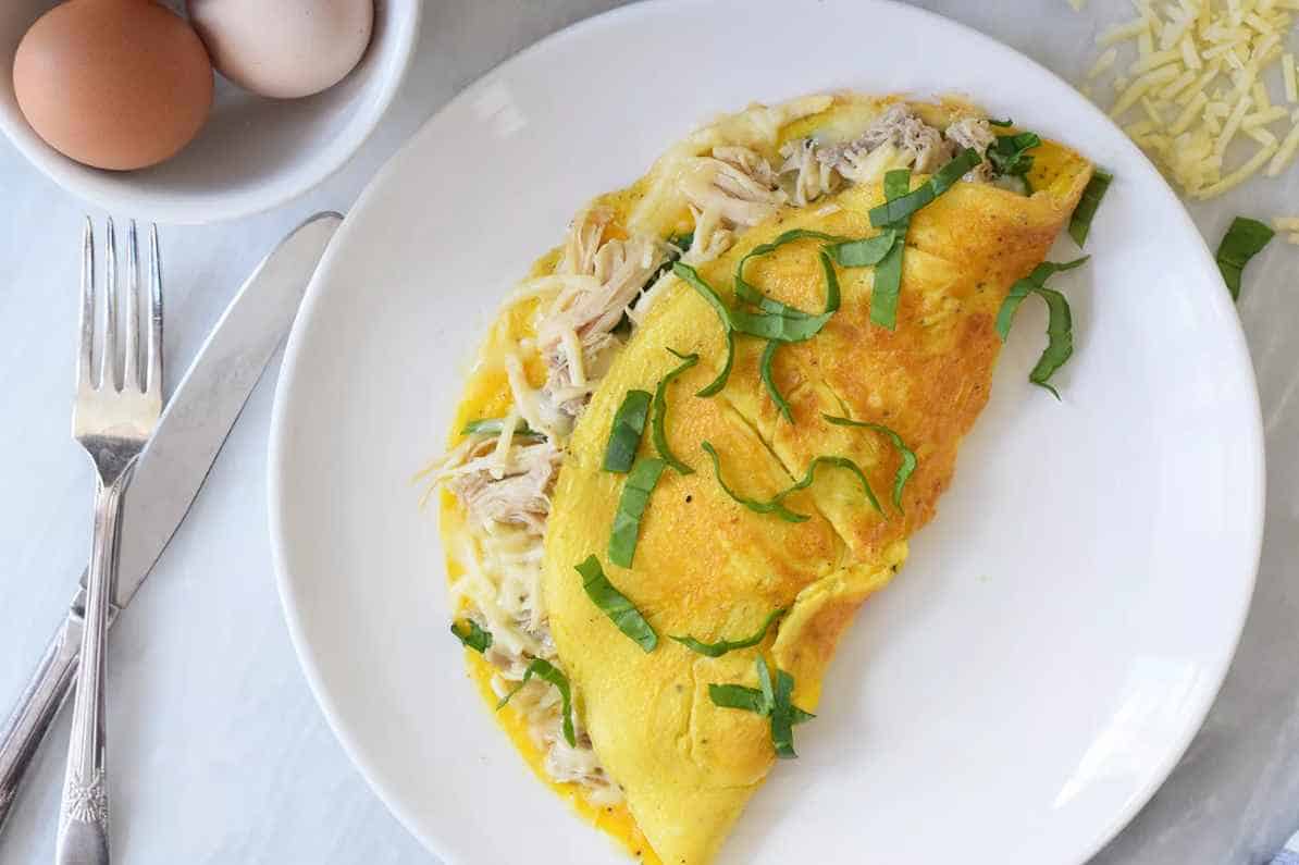Chicken and egg omelet