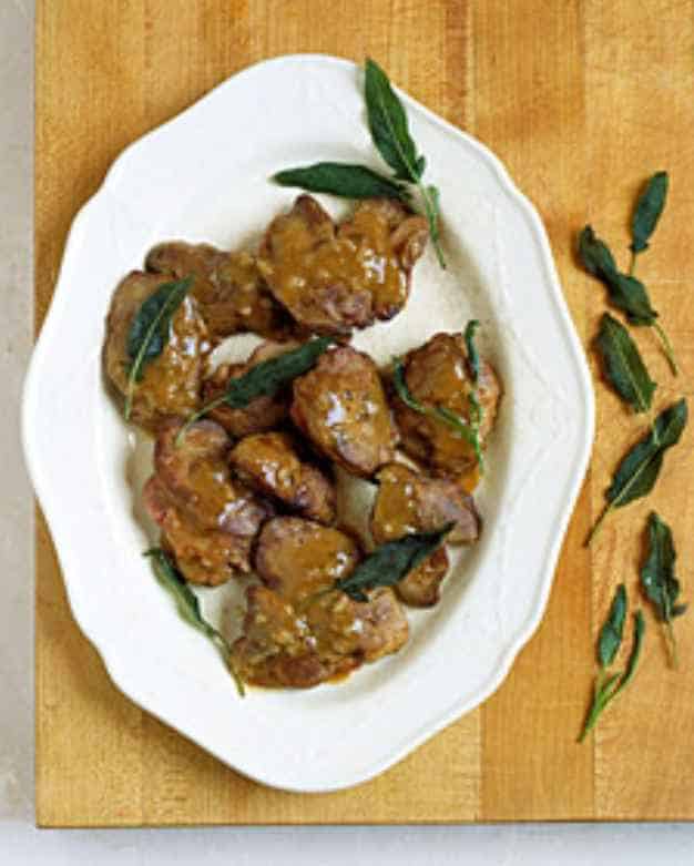 Chicken Livers with Shallots and Marsala by Martha Stewart