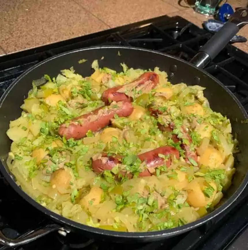 Cabbage, Apples and Sausage
