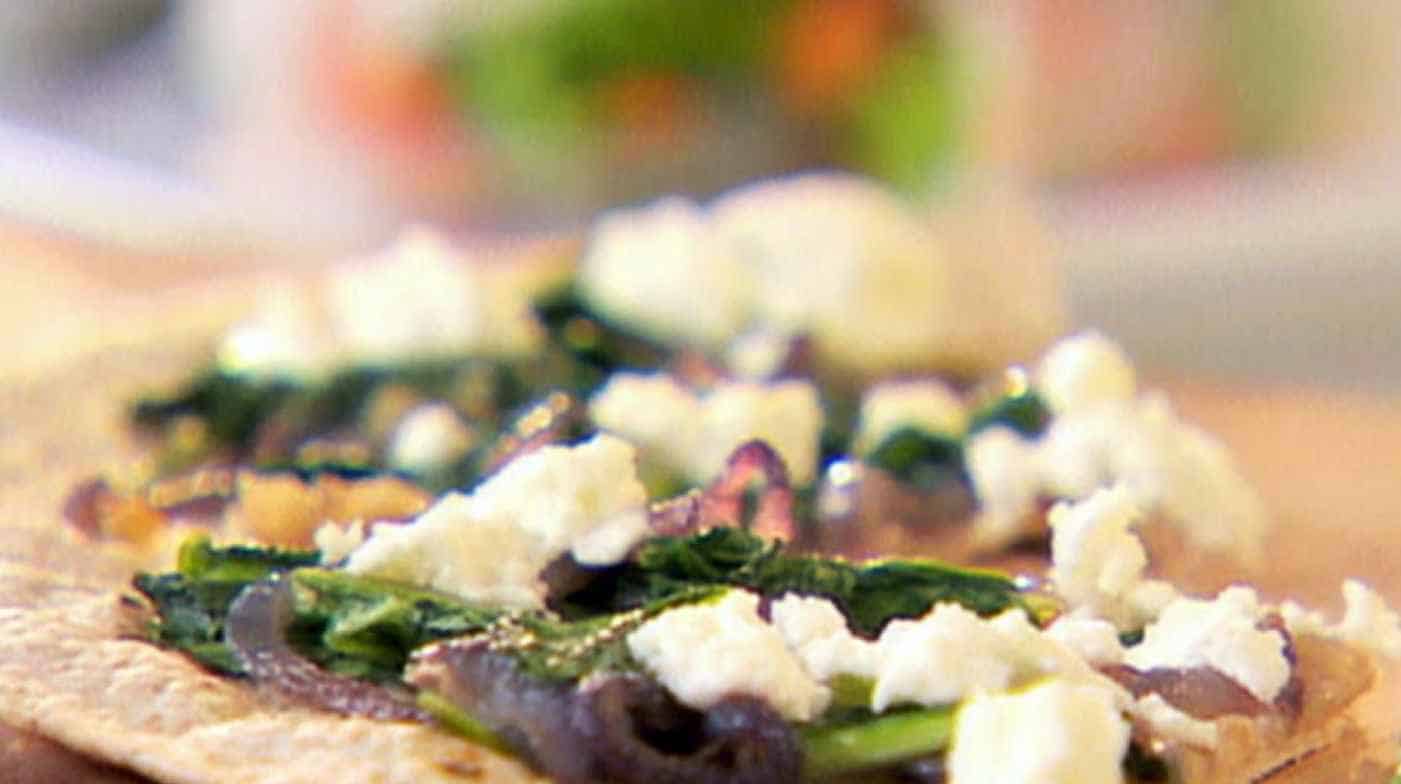 Goat Cheese and Arugula Pizza