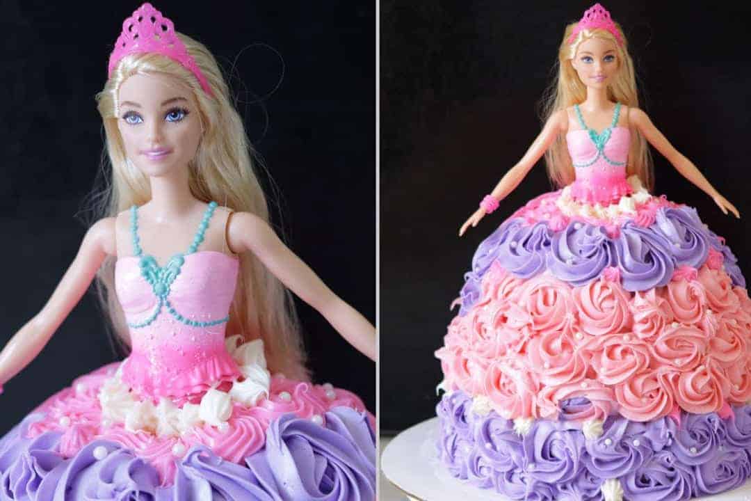 Barbie cake/ Barbie doll birthday cake, Food & Drinks, Homemade Bakes on  Carousell