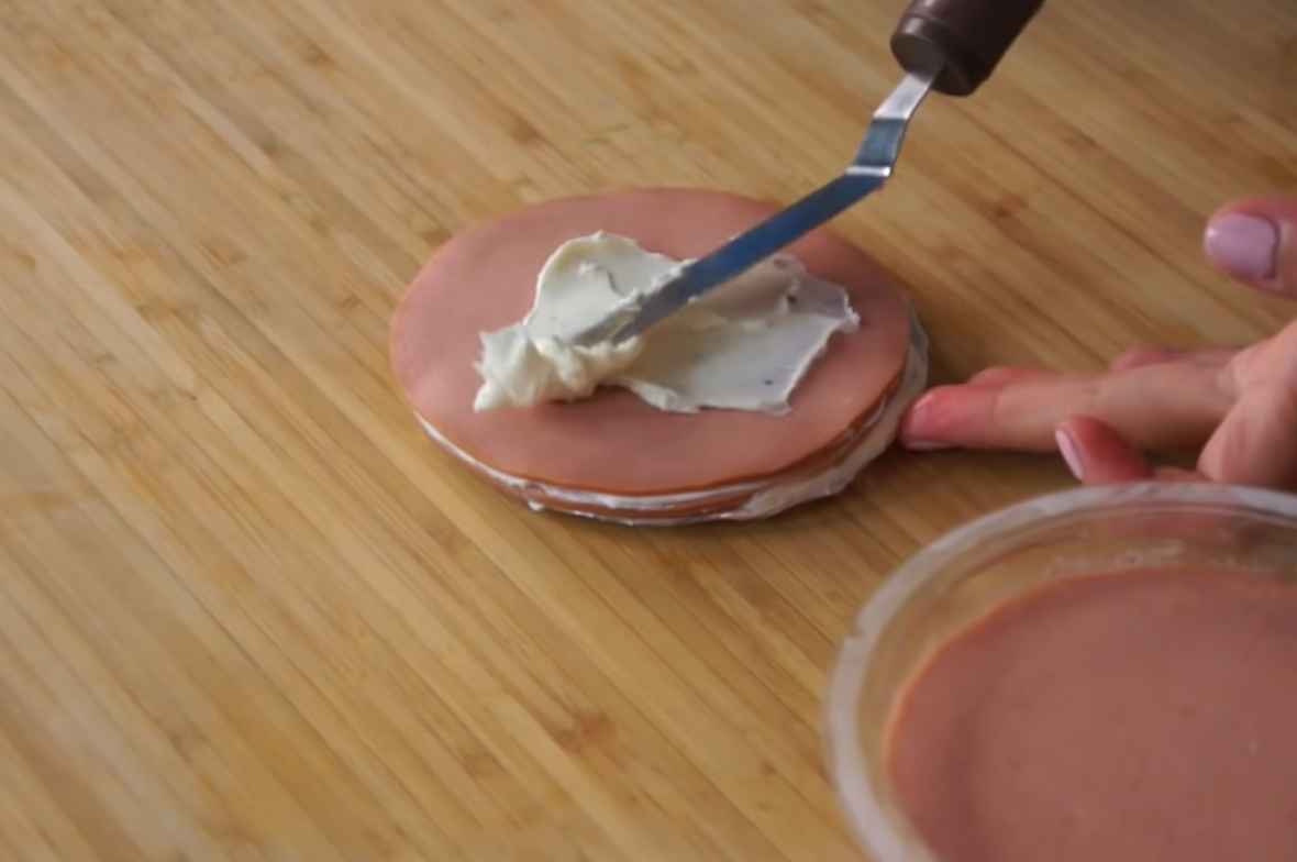 Layer your bologna slices